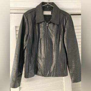 Genuine Leather Jacket, Jones New York - Large